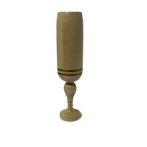 Wooden goblet. Tall, lathe turned wooden goblet (H)