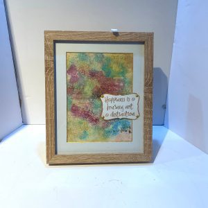 Happiness is a journey. Framed artwork (F)
