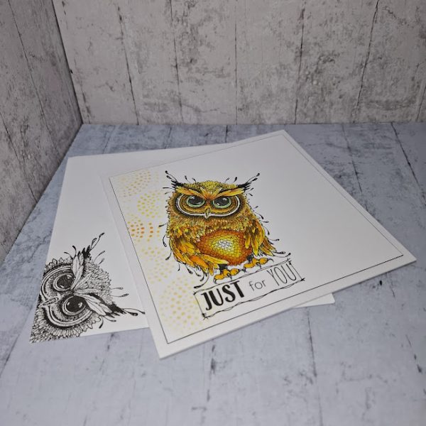 Just for You Card ( orange owl ) - Image 2