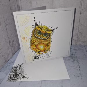 Just for You Card ( orange owl )