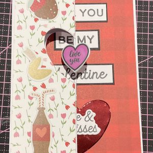 Valentines trifold heart card