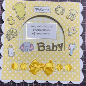 Peekaboo new baby card