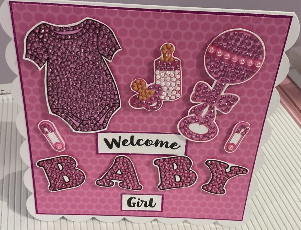 Crystal art new baby card - Image 3