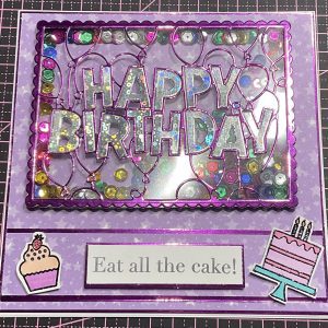Happy birthday shaker card