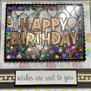 Happy birthday shaker card