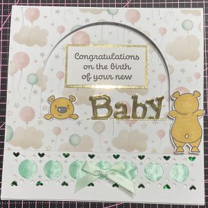 Peekaboo baby card