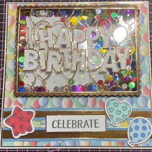 Happy birthday shaker card