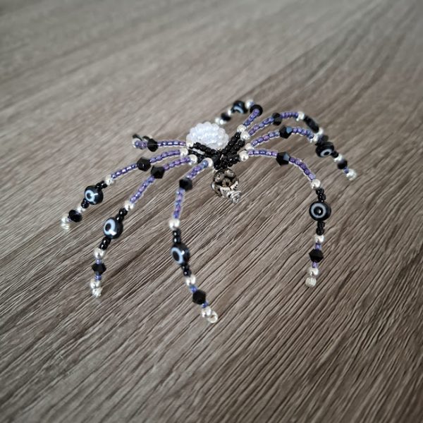 Purple and Black Beaded Spider - Image 2