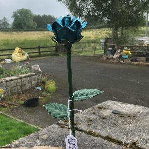 handcrafted blue rose