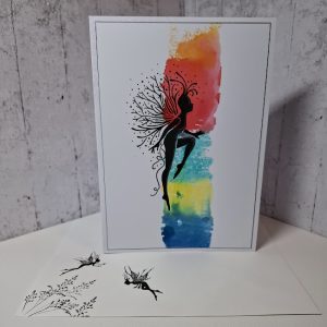 Fantasy Leaping Fairy Card (A)