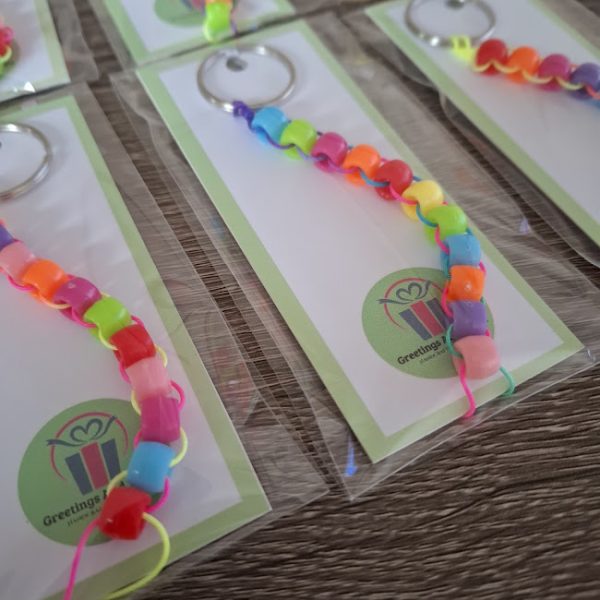 Single Beaded Fidget Keyring (Multi Coloured) - Image 3
