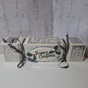 Silver Cracker Design Gift Box