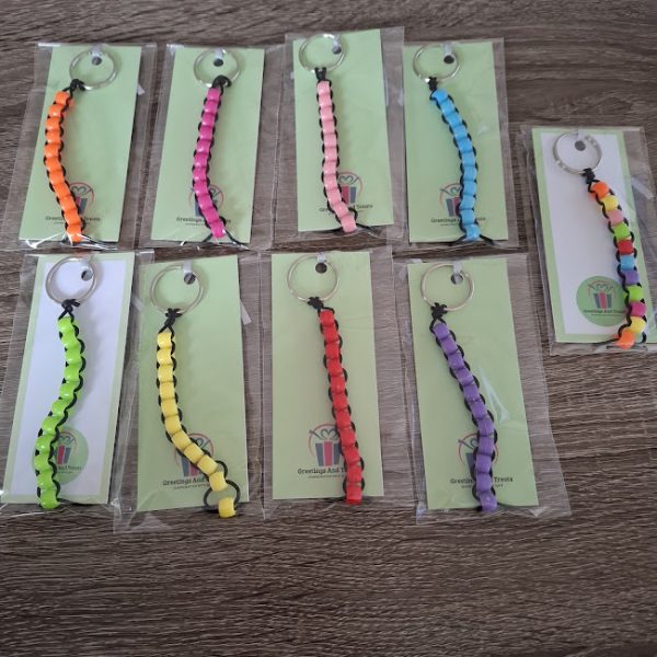Single Beaded Fidget Keyring