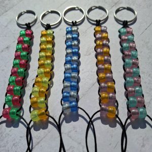 Glow in the Dark - Double Beaded Fidget Keyring