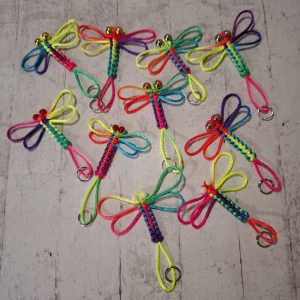 Macrame Dragonfly Keycharm (Multi Coloured Cord)