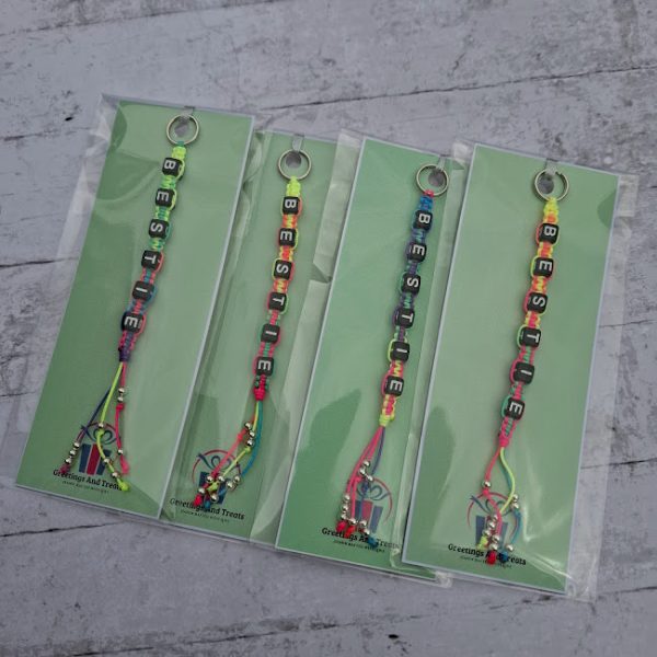 Macrame Personalised Keyring (Multi Coloured Cord) - Image 4
