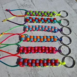 Double Beaded Fidget - Pastel Shades (Multi Coloured Cord)