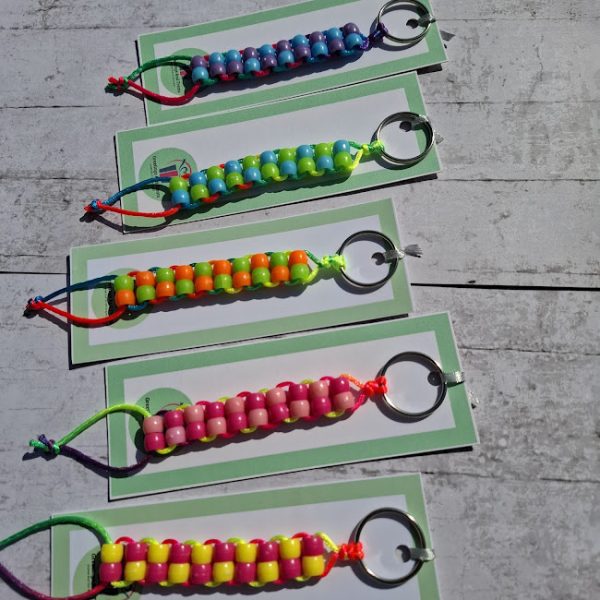Double Beaded Fidget - Pastel Shades (Multi Coloured Cord) - Image 8