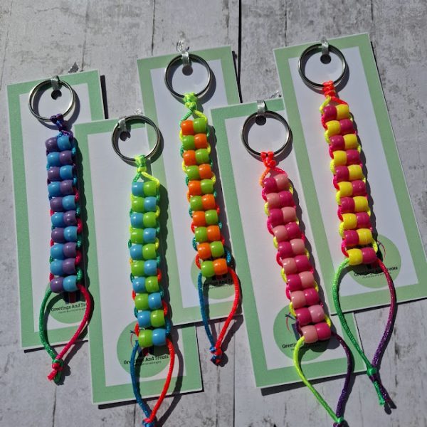 Double Beaded Fidget - Pastel Shades (Multi Coloured Cord) - Image 9