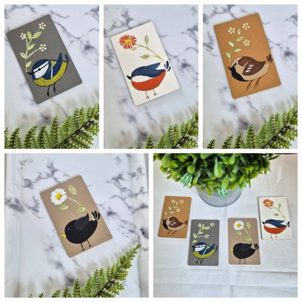 Folky Feathered Friends Collection - Fridge magnet
