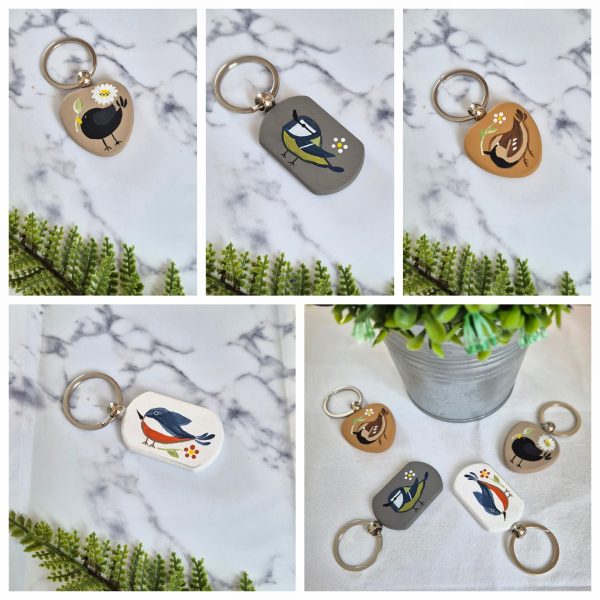Folky Feathered Friends Collection - Keyring/Bag charm