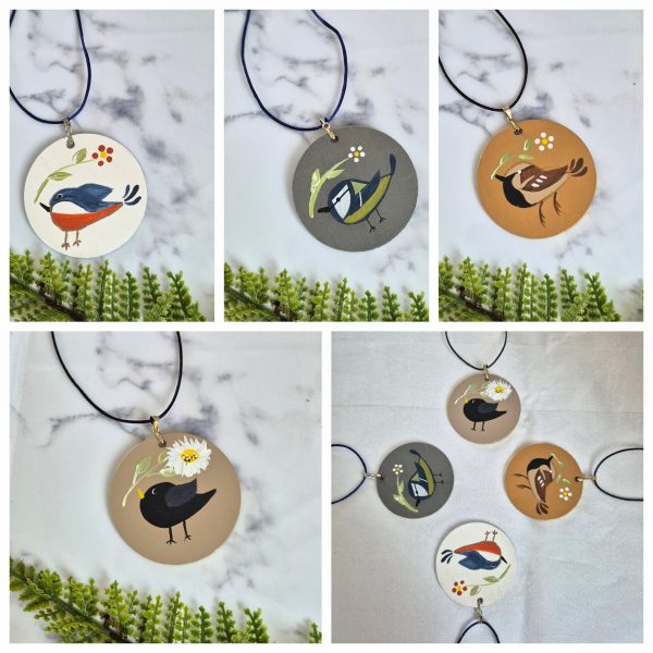 Folky Feathered Friends  Collection - Pendant necklace