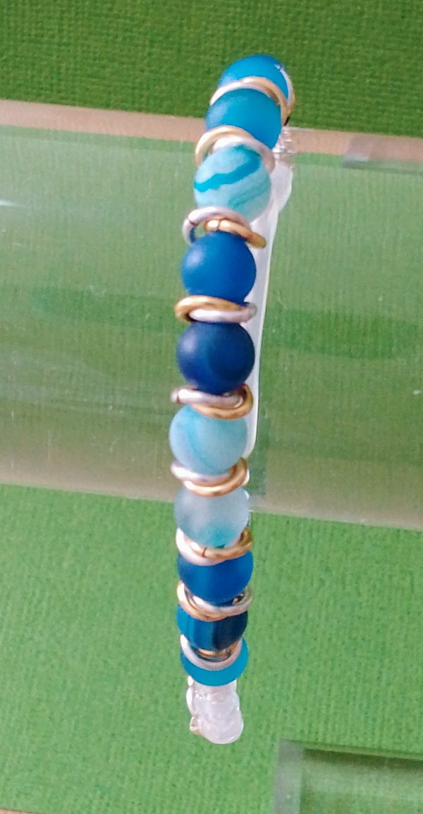 Linked Ring & Agate Bracelet - Image 3