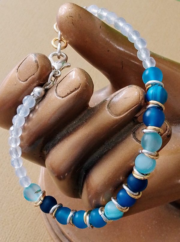 Linked Ring & Agate Bracelet - Image 4