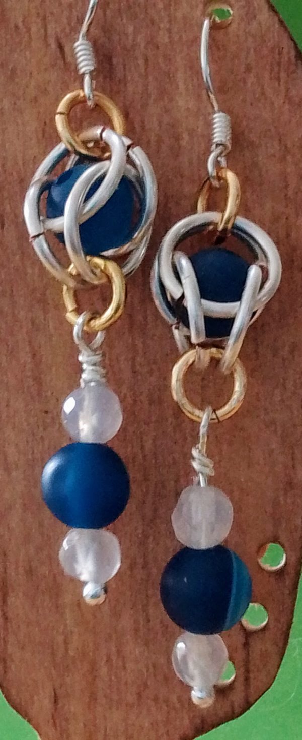 Chain Maille Box Earrings