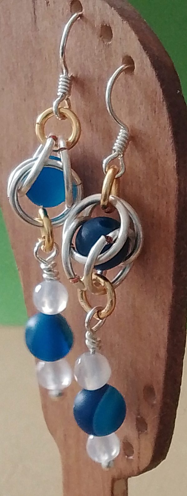 Chain Maille Box Earrings - Image 2