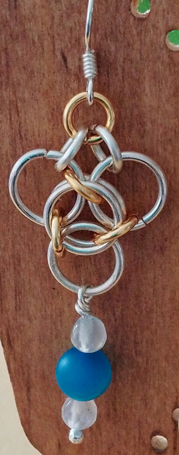 Chain Maille Unit Earrings - Image 3