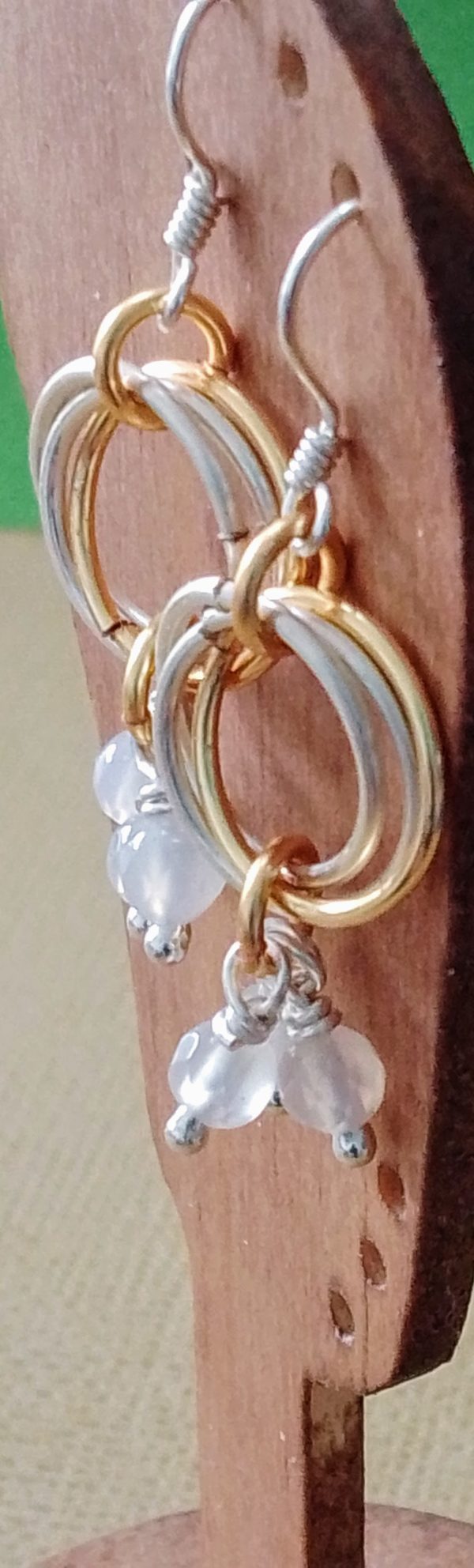 Chain Maille Mobius Earrings - Image 2