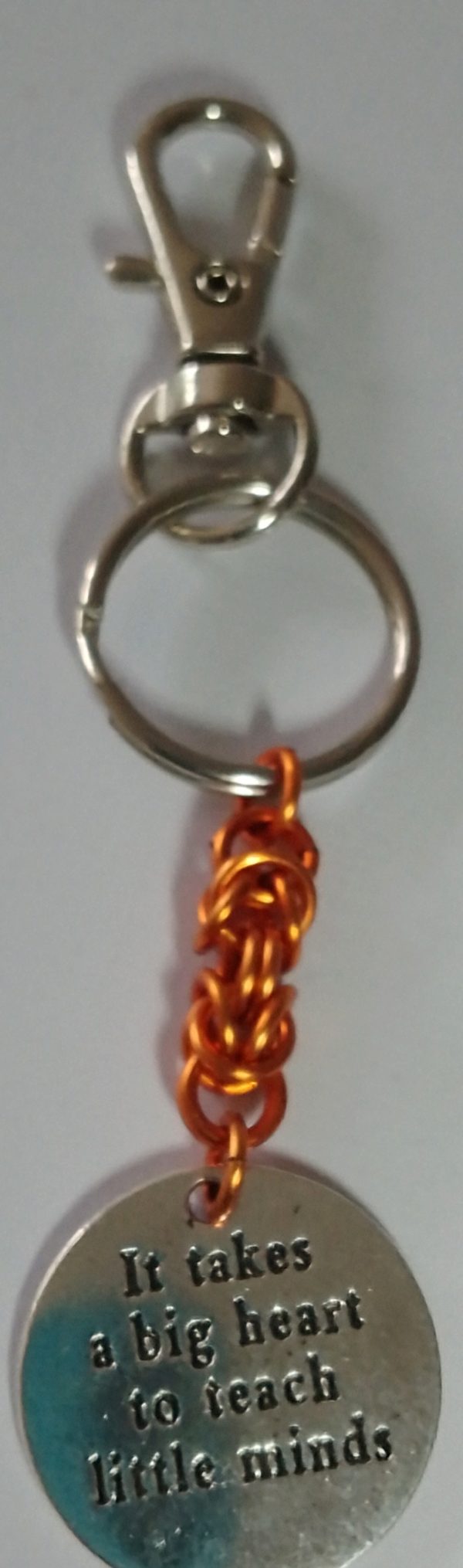 Teachers Chain Maille Small Minds Keyring/Bag Charm
