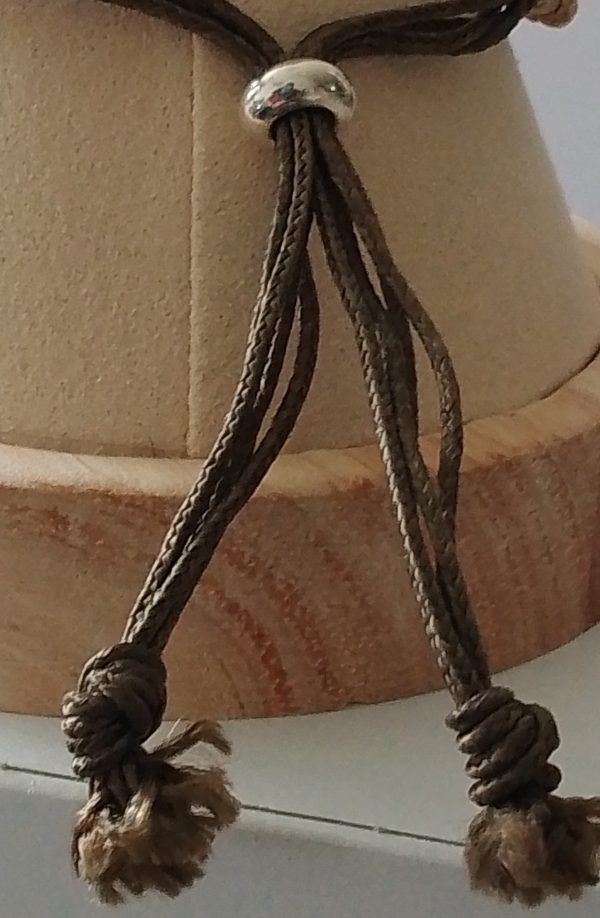 Hematite noughts and crosses slider bracelet - Image 4