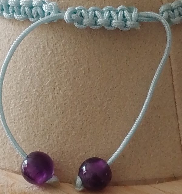 Amethyst Shamballa Style bracelet - Image 3