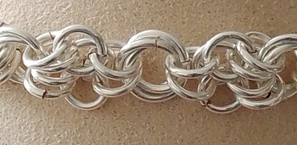 Chain Maille Bracelet - Butterfly Weave - Image 2