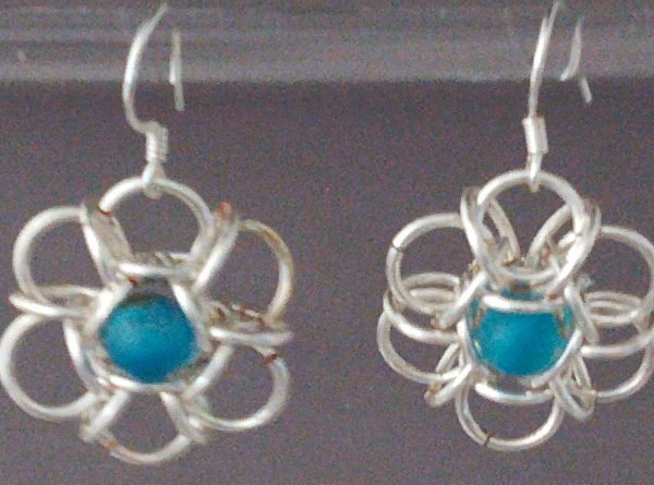 Chain Maille Connector Earrings - Image 3