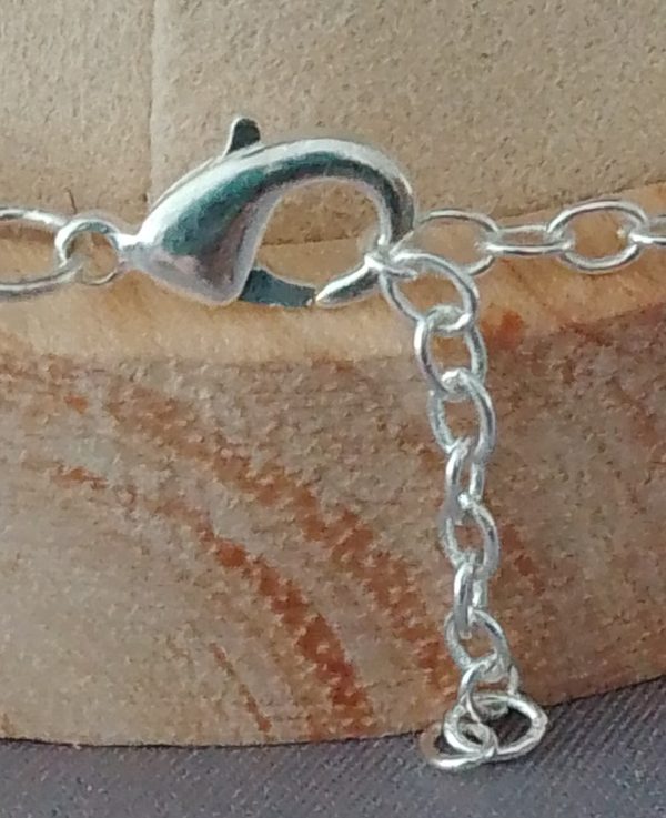Blue & Silver Beaded Anklet - Image 4