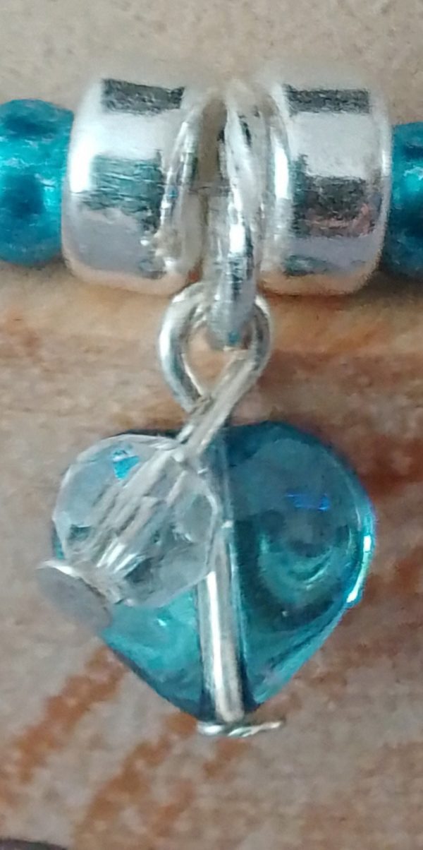 Blue & Silver Beaded Anklet - Image 5