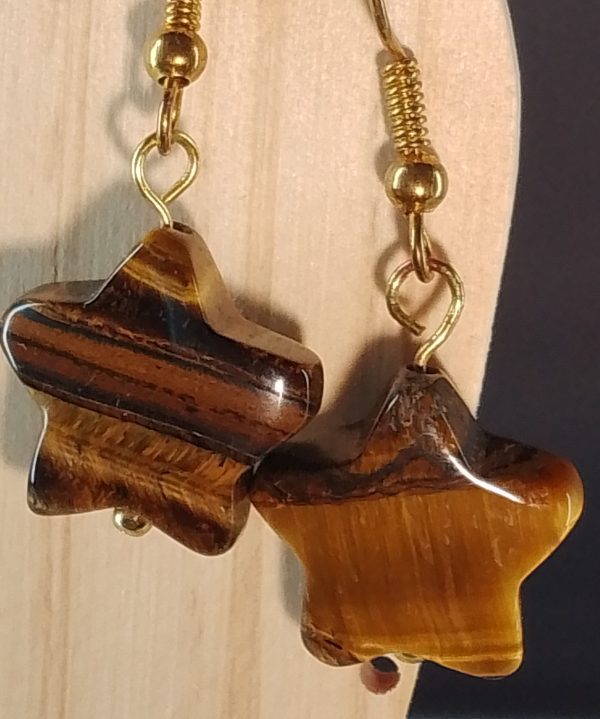 Tigers eye Star earrings - Image 4