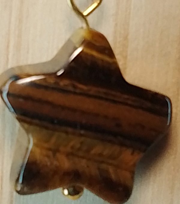 Tigers eye Star earrings - Image 3