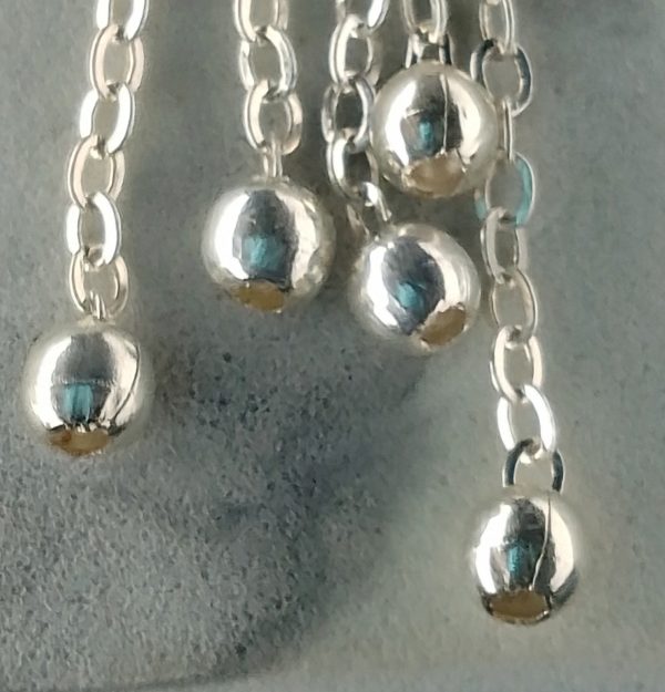 Amethyst and chain long line earrings - Image 4