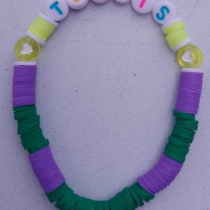 “TENNIS” Wimbledon-Inspired Polymer Bead Bracelet