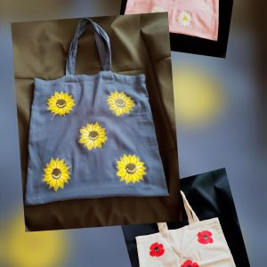 Folky Cotton Tote bags