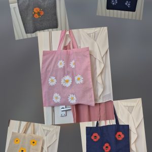 Folky Cotton Tote bags