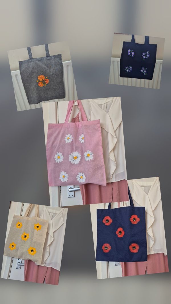 Folky Cotton Tote bags