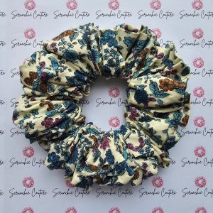 Gorgeous Vintage Floral Scrunchie - Size: XL (XTRA FRILL)
