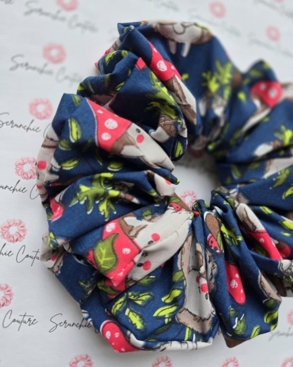 Hedgehog & Mushroom Print Scrunchie - Size: XL