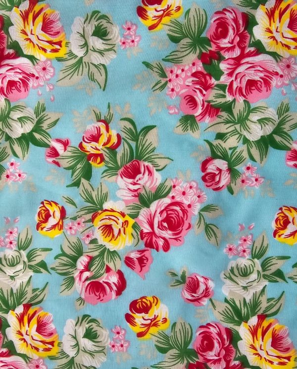 Light Blue Floral Scrunchie - Size: XL - Image 2