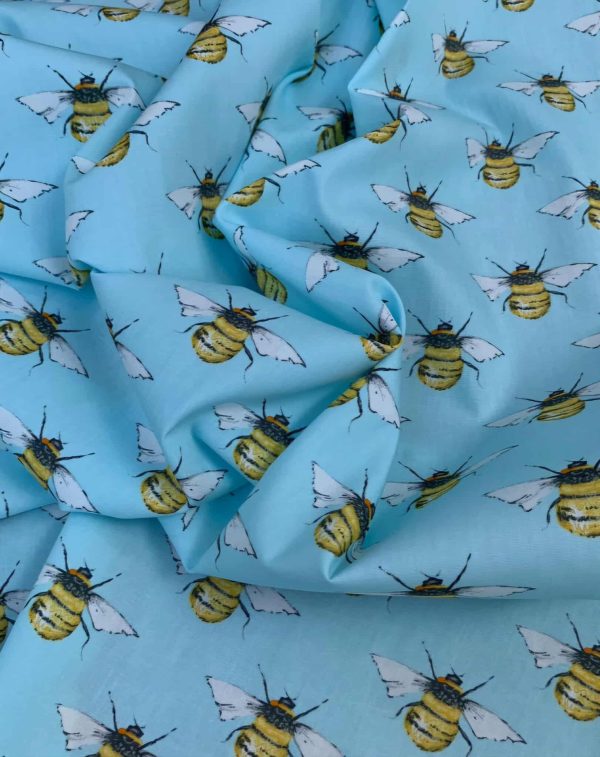 Sky Blue Bumblebee Scrunchie - Size: Regular - Image 7